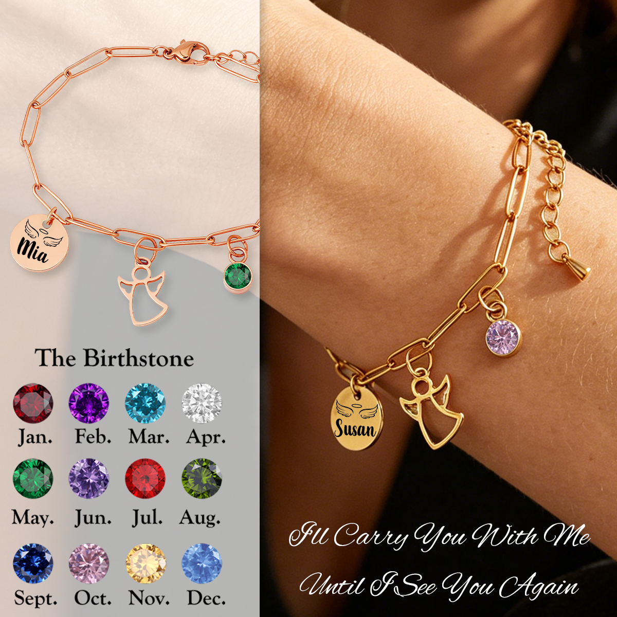 Custom Engraved Name Bar Bracelet, Stainless Steel Paperclip Chain Memorial Gift