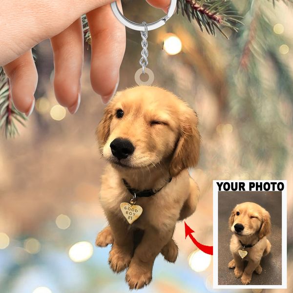 Personalized Custom Photo Keychain - Gift For Pet Lover