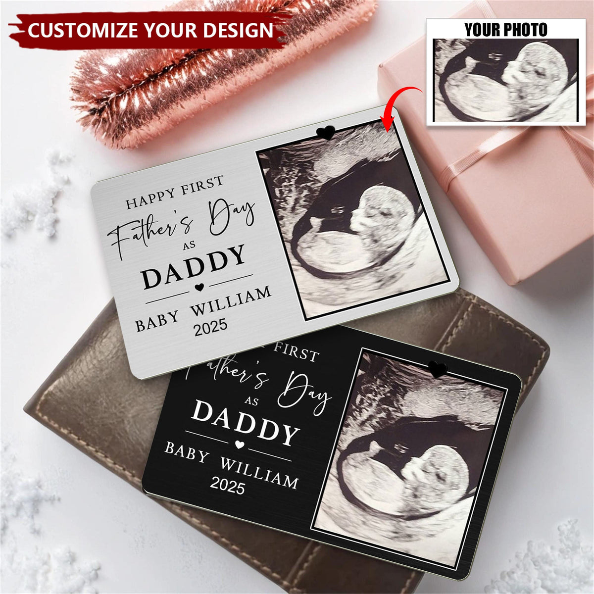 Personalized Father's Day Gift for Expecting Dad,  Personalized Wallet Card
