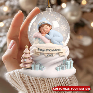 Baby’s First Christmas Ball  Ornament, Personalized Newborn Gift