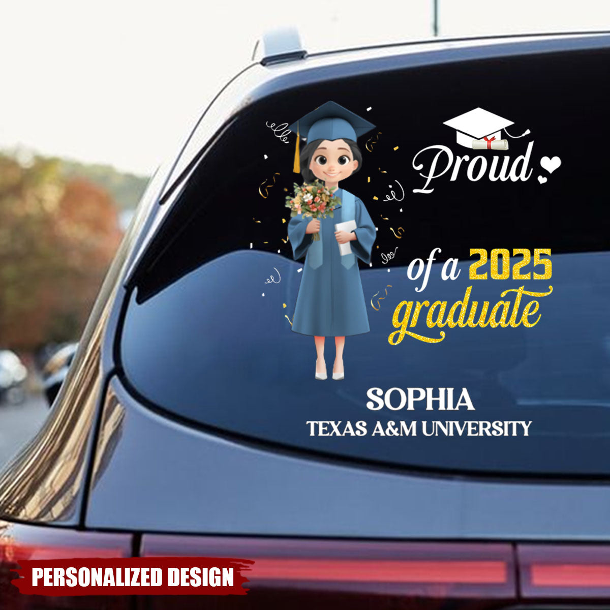 Proud Dad Of A Graduate - Personalized Sticker 2025