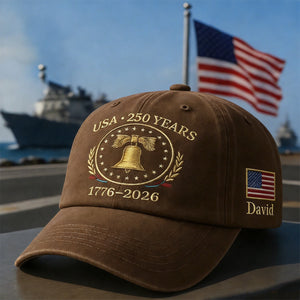 Custom Name United States 250th Anniversary Wash Cap