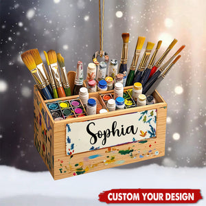 Personalized Artist Ornament, Custom Artist Christmas Tree Ornament