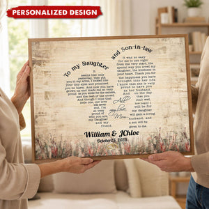 Personalized Daughter And Son In Law Wedding Poster