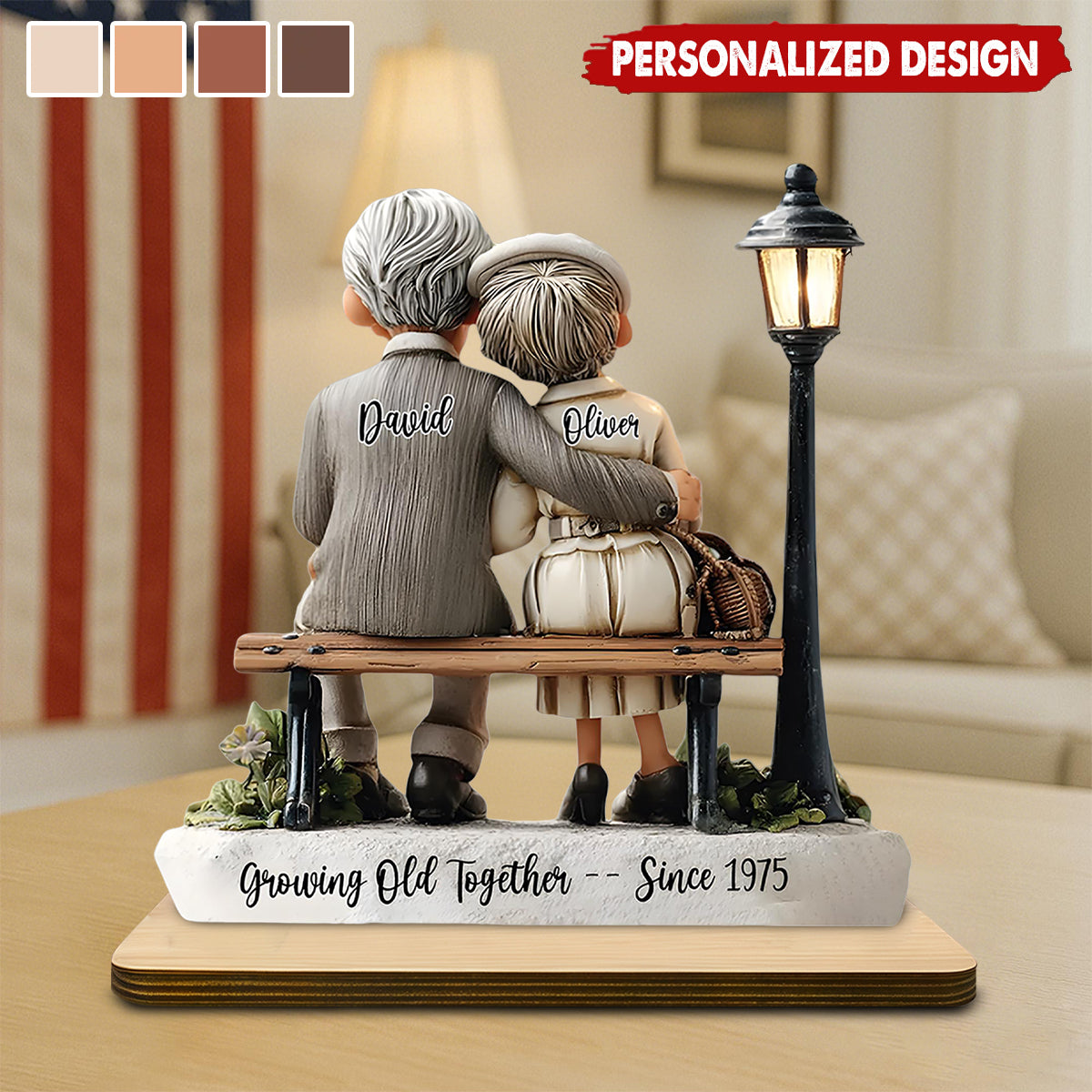 Custom Growing Old Together Plaque, Anniversary Gift