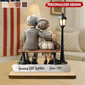 Custom Growing Old Together Plaque, Anniversary Gift