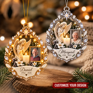 Personalized Guardian Angel Memorial Ornament, Custom Photo Acrylic Keepsake