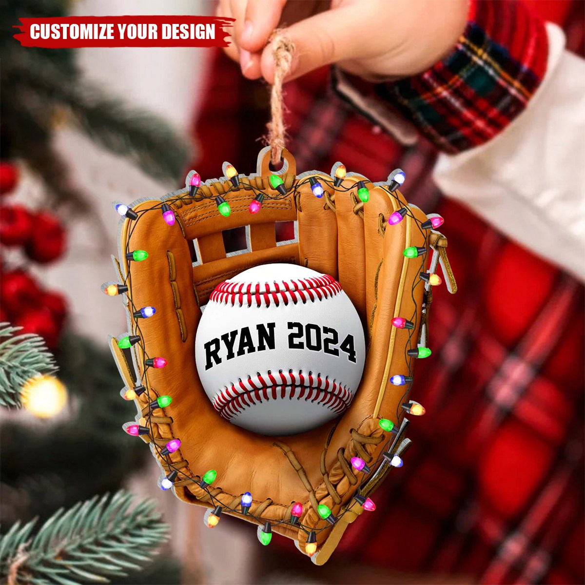 Personalized Softball Baseball Ornament, Gifts for Softball Players, Baseball Players