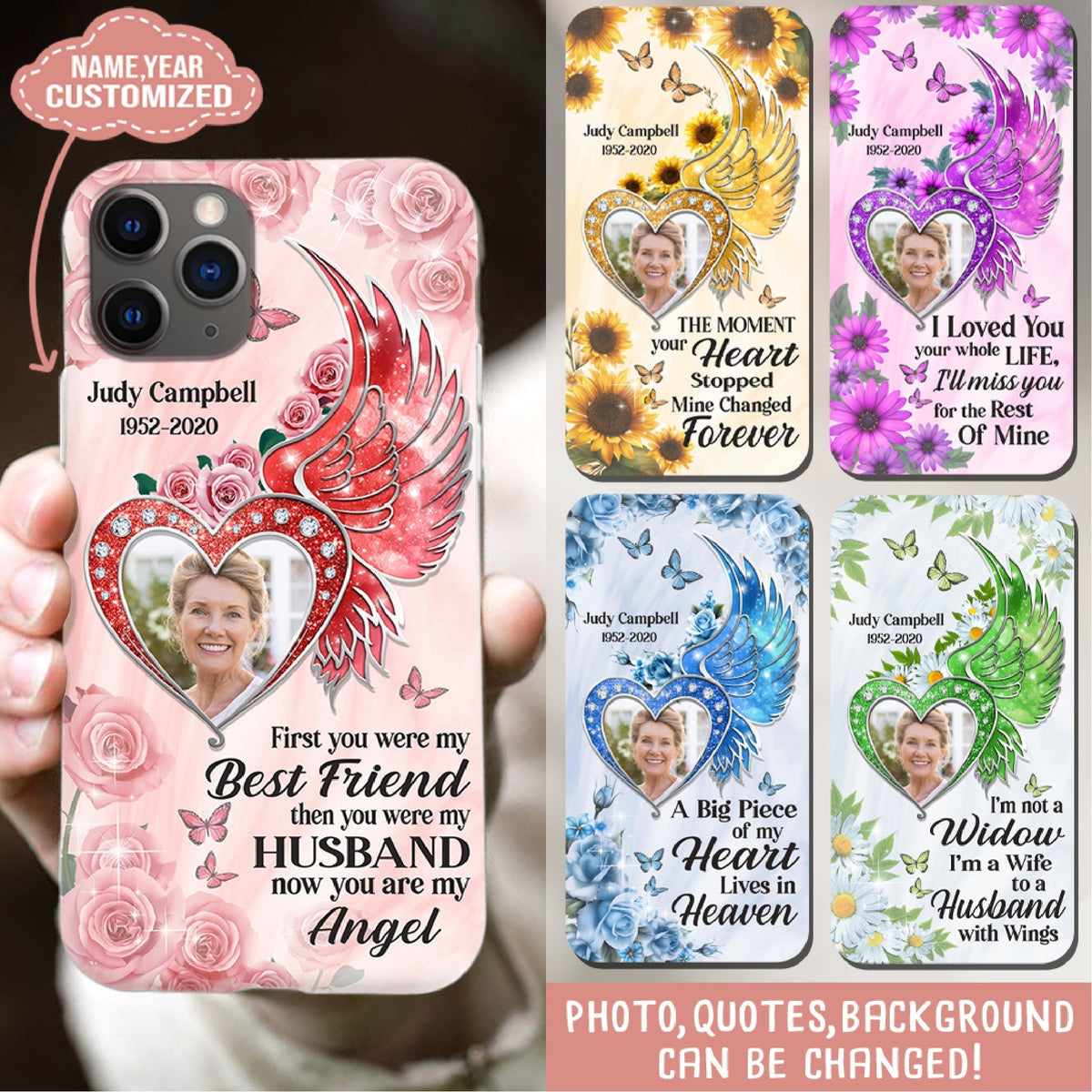 A Big Piece Of My Heart Lives In Heaven | Personalized Phone Case