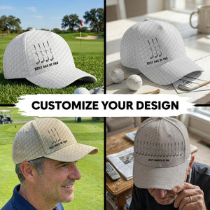 Personalized Best Dad Grandpa By Par Cap, Custom Name Father Day Golf Gift