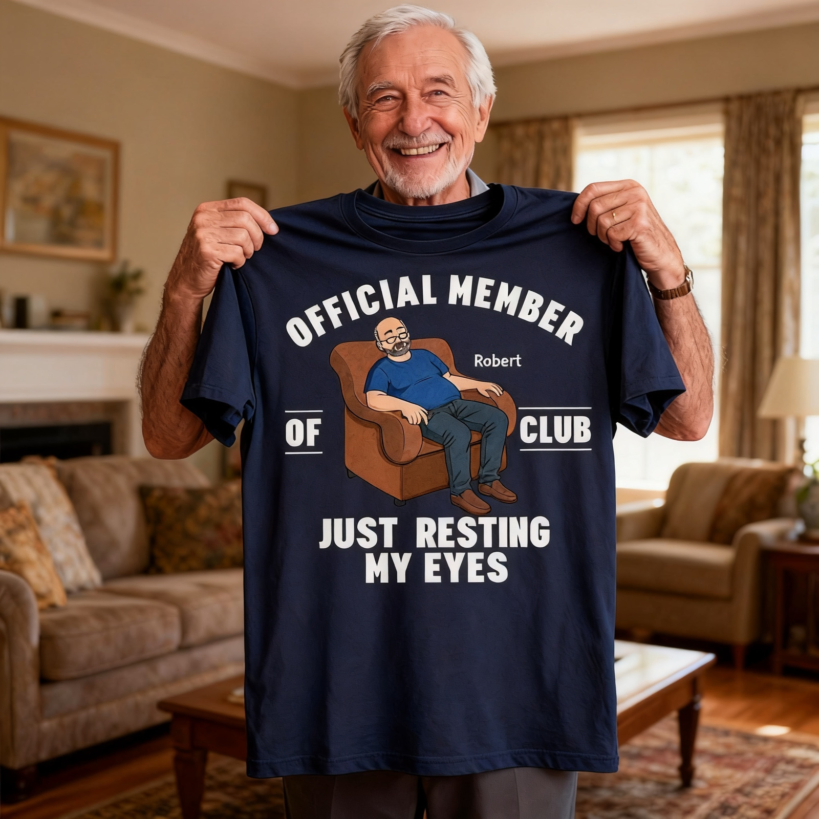 Father's Day Gifts, I'm Just Resting My Eyes - Personalized T-Shirt