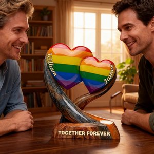 Love Is Love - Personalized LGBT Support Custom Shaped Acrylic Plaque