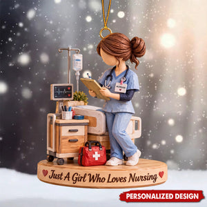 Personalized Nurse Christmas Ornament, RN Nursing Student Graduation Gift