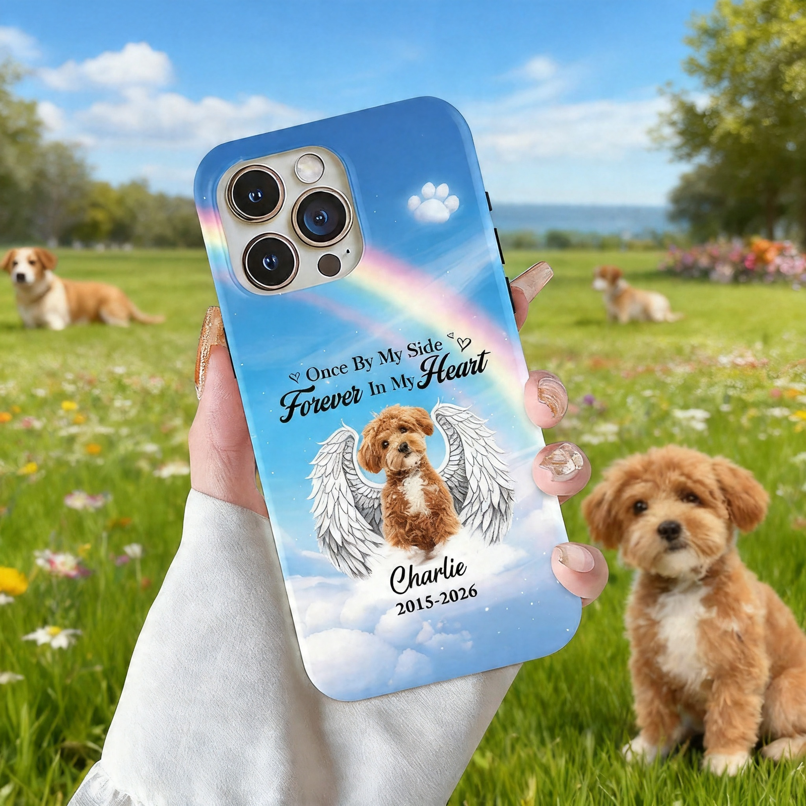 Custom Photo Loss Of Dog - Personalized Pet Memorial Phone Case