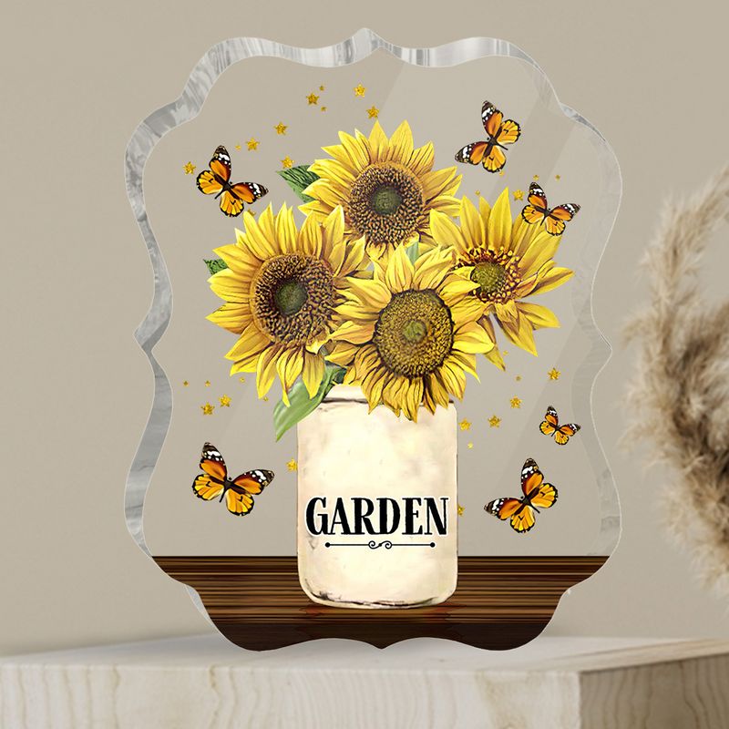 Grandma’s Garden - Personalized Mother's Day Grandma Custom Shaped Acrylic Plaque