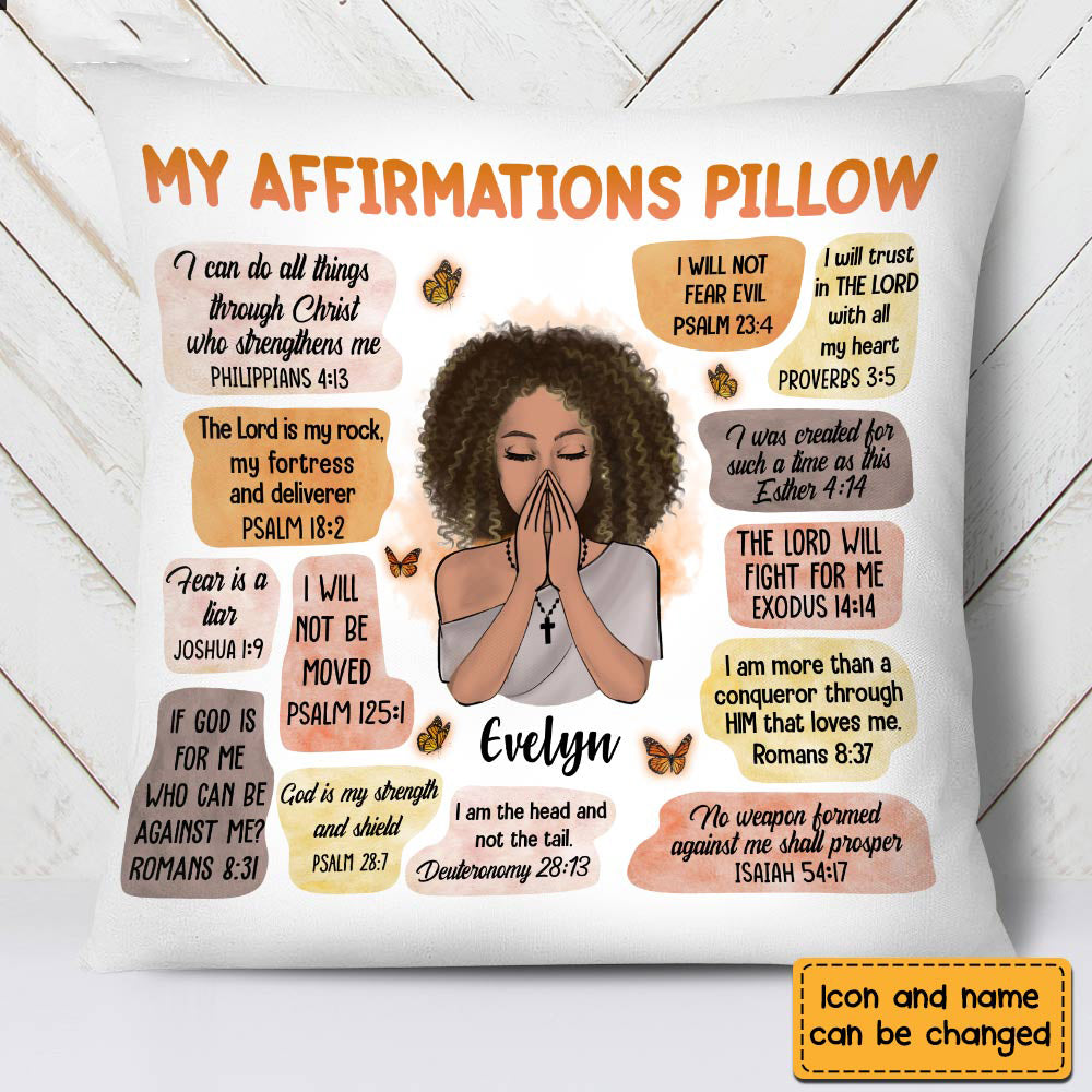 CHRISTIAN AFFIRMATIONS PILLOWCASE