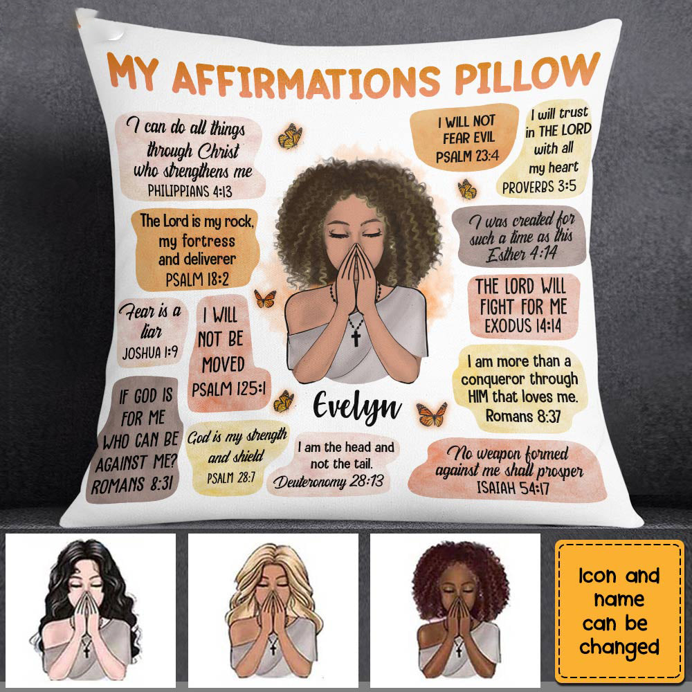 CHRISTIAN AFFIRMATIONS PILLOWCASE