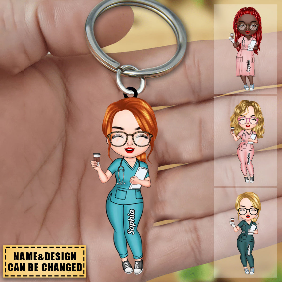 Personalized Nurse Acrylic Keychain - Lovely Gift For Nurse - callown