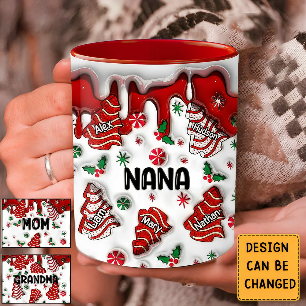 Christmas Tree Cakes Grandma With Xmas Snack Cakes Grandkids Personalized Mug