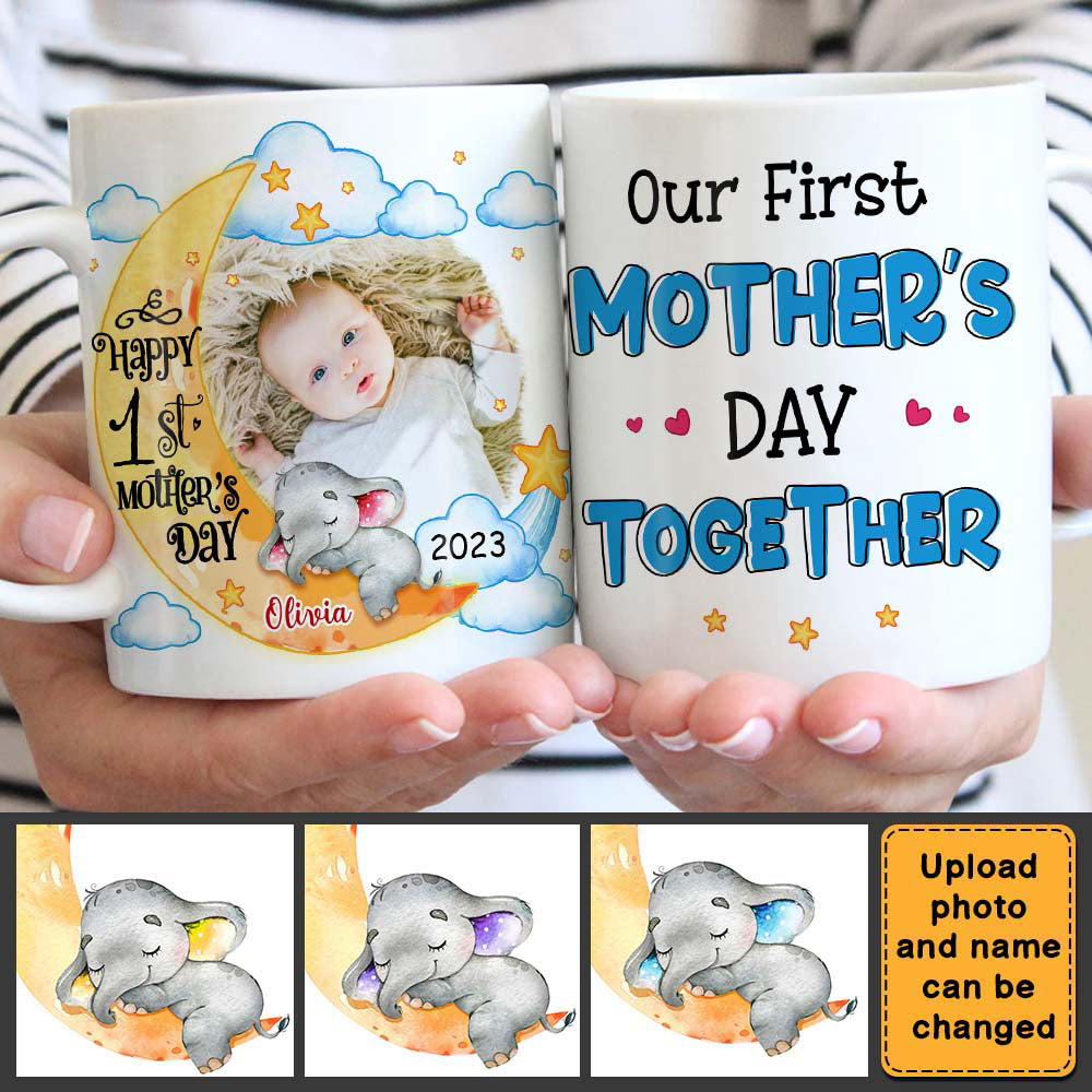 First Mother's Day Elephant Photo Mug