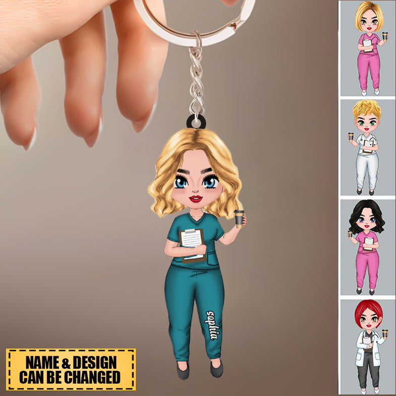 PERSONALIZED NURSE KEYCHAIN- PERFECT GIFT FOR NURSE
