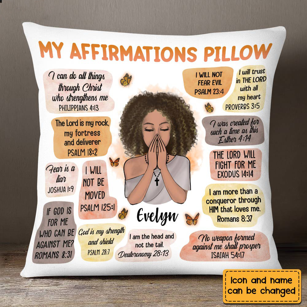 CHRISTIAN AFFIRMATIONS PILLOWCASE