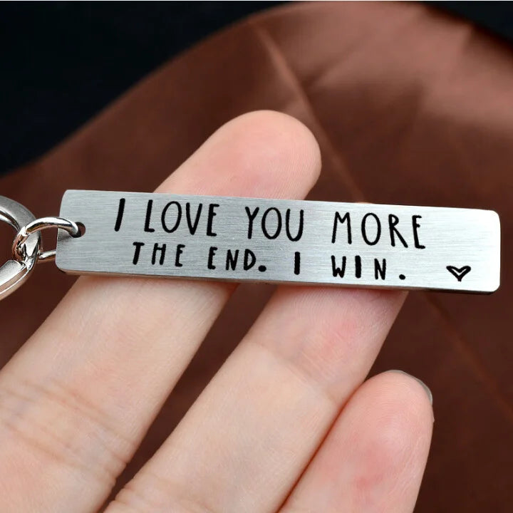 Couple Keychain Valentine's Day Gift "I Met You I Liked you I Love You I'm Keeping You"