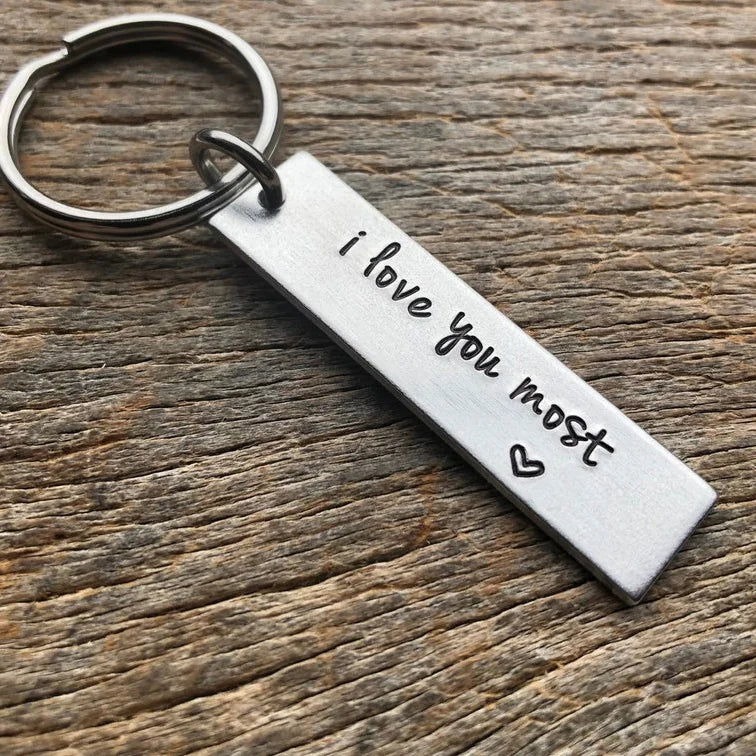 Couple Keychain Valentine's Day Gift "I Met You I Liked you I Love You I'm Keeping You"