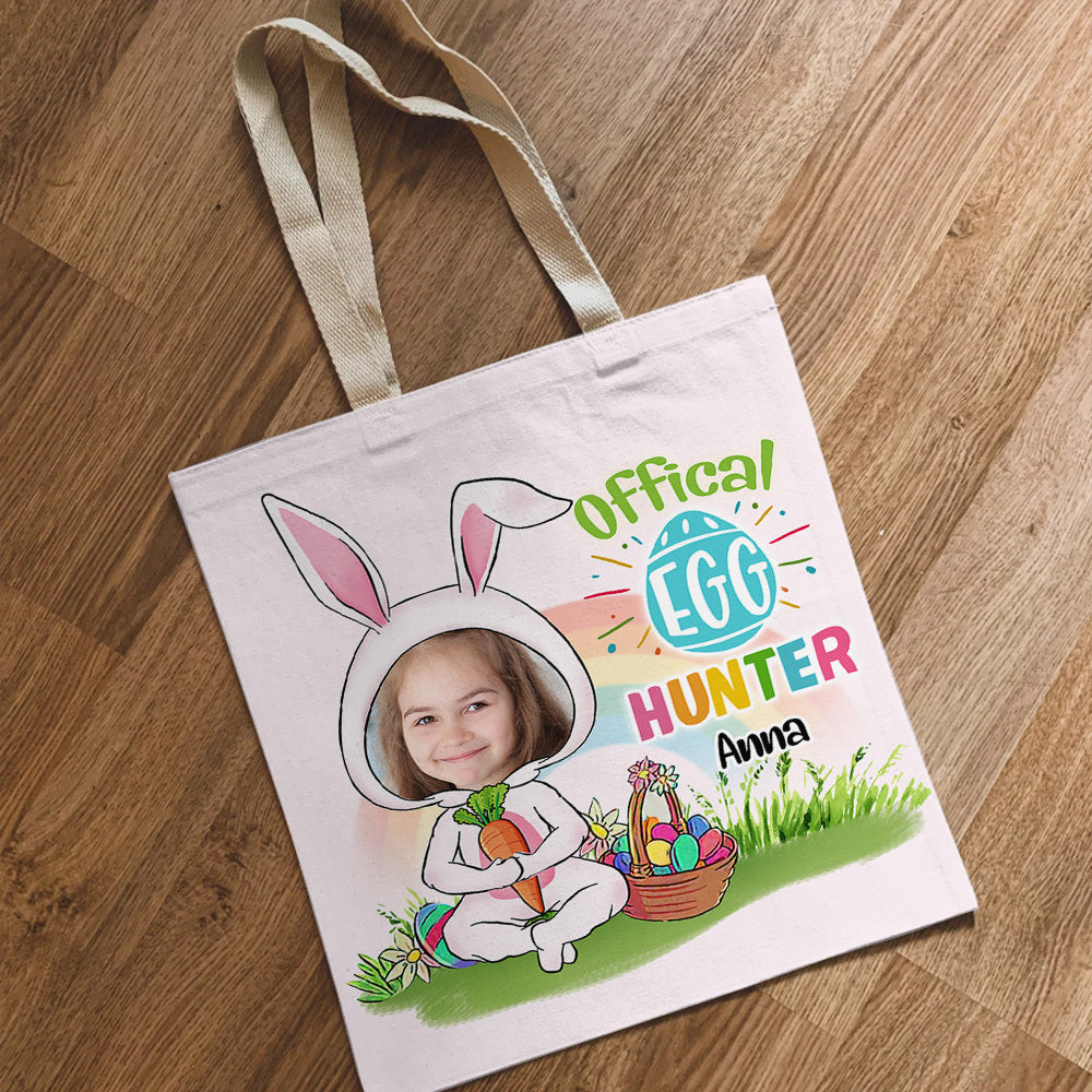 Personalized Custom Face Kid Tote Bag, Gift For Grandchild Mom Grandma