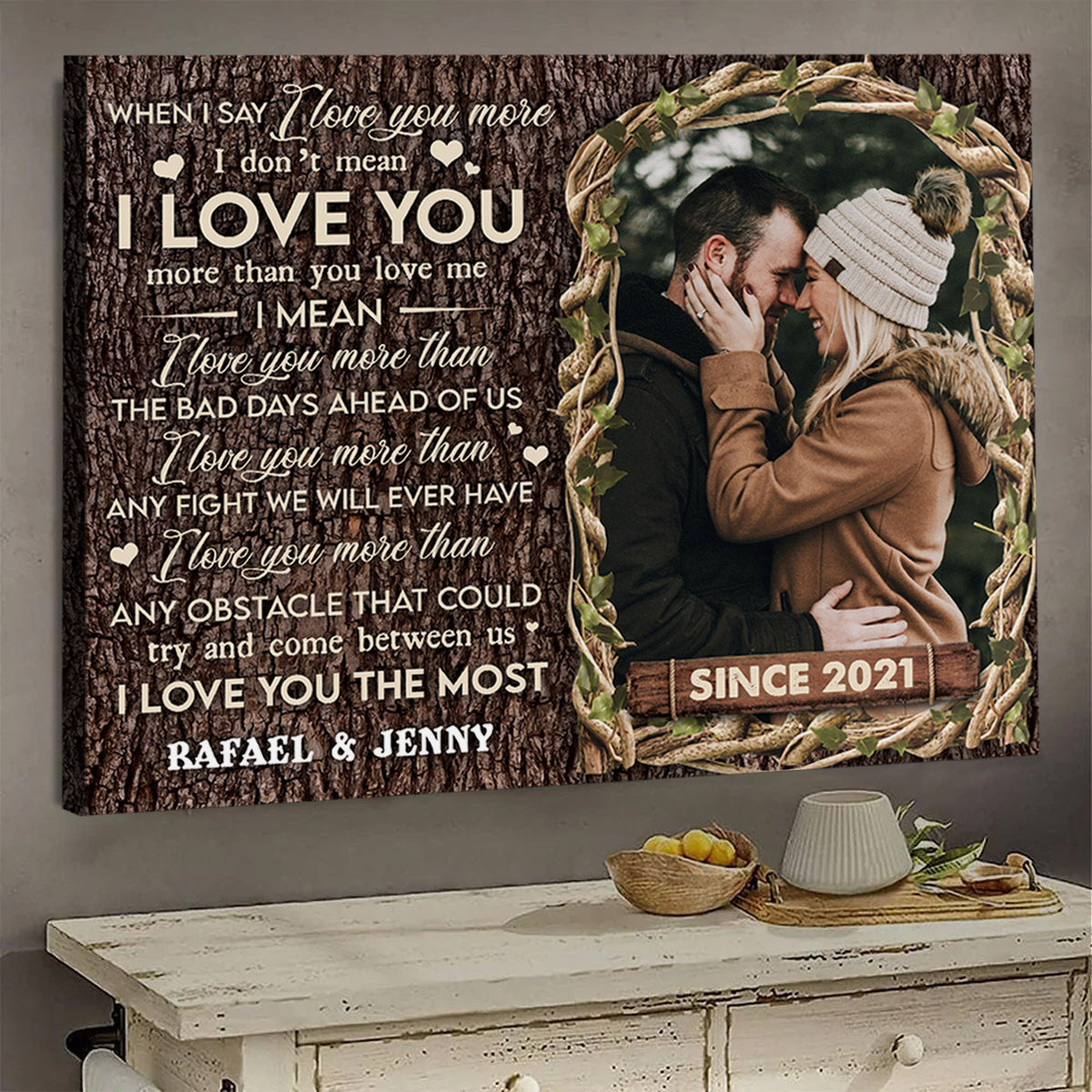 When I Say I Love You More Canvas - Personalized Gift For Couple