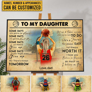Custom Personalized Basketball Poster, Vintage Style, Sport Gifts For Son, Gifts For Basketball Son, Basketball Lover Gifts